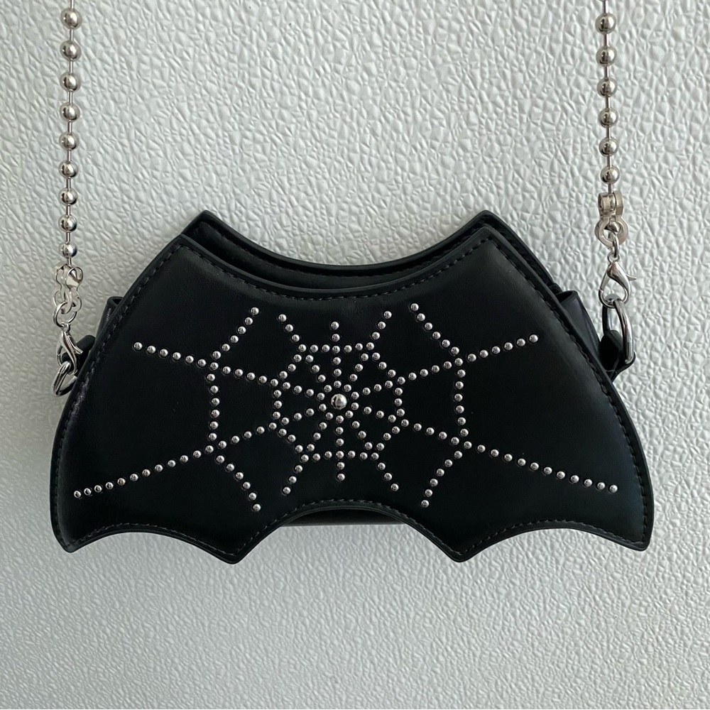 Spiderweb Studded Bat Bag Chain Strap